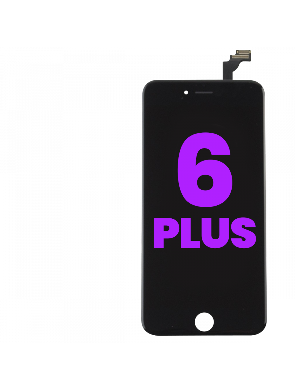 iPhone 6 Plus Black Display Assembly with Front Camera and Home Button