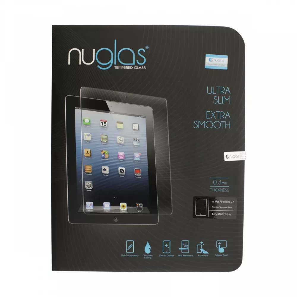 NuGlas Tempered Glass Screen Protector for iPad Air (2.5D)