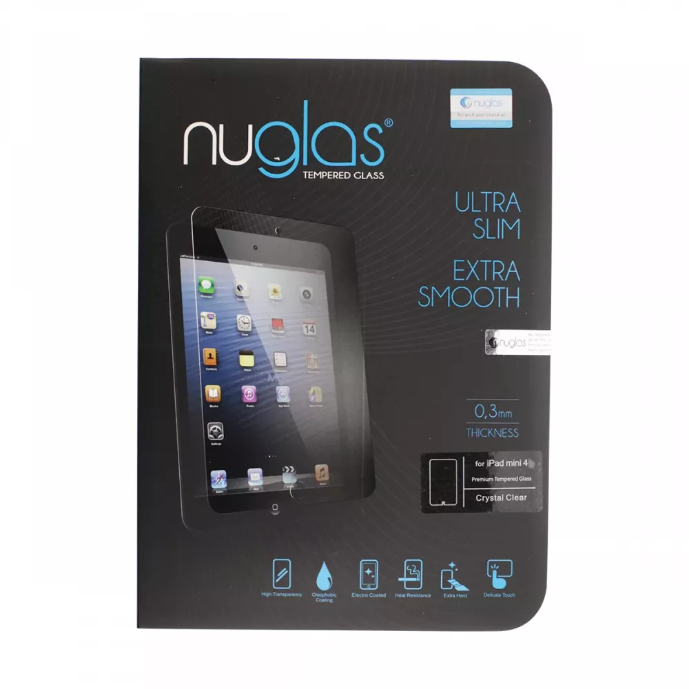 NuGlas Tempered Glass Screen Protector for iPad Mini 4 (2.5D)