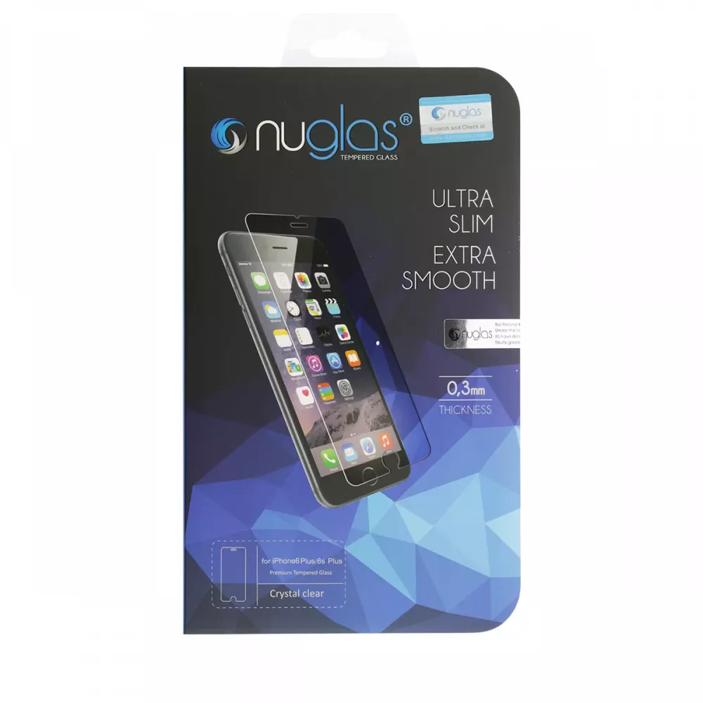 NuGlas Tempered Glass Screen Protector for iPhone 6 Plus/6s Plus (2.5D)