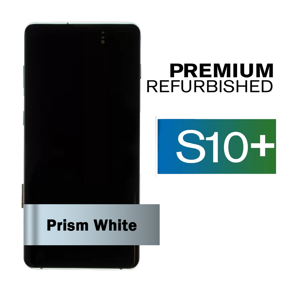 Samsung Galaxy S10+ Screen Assembly with Frame - Prism White refurbished