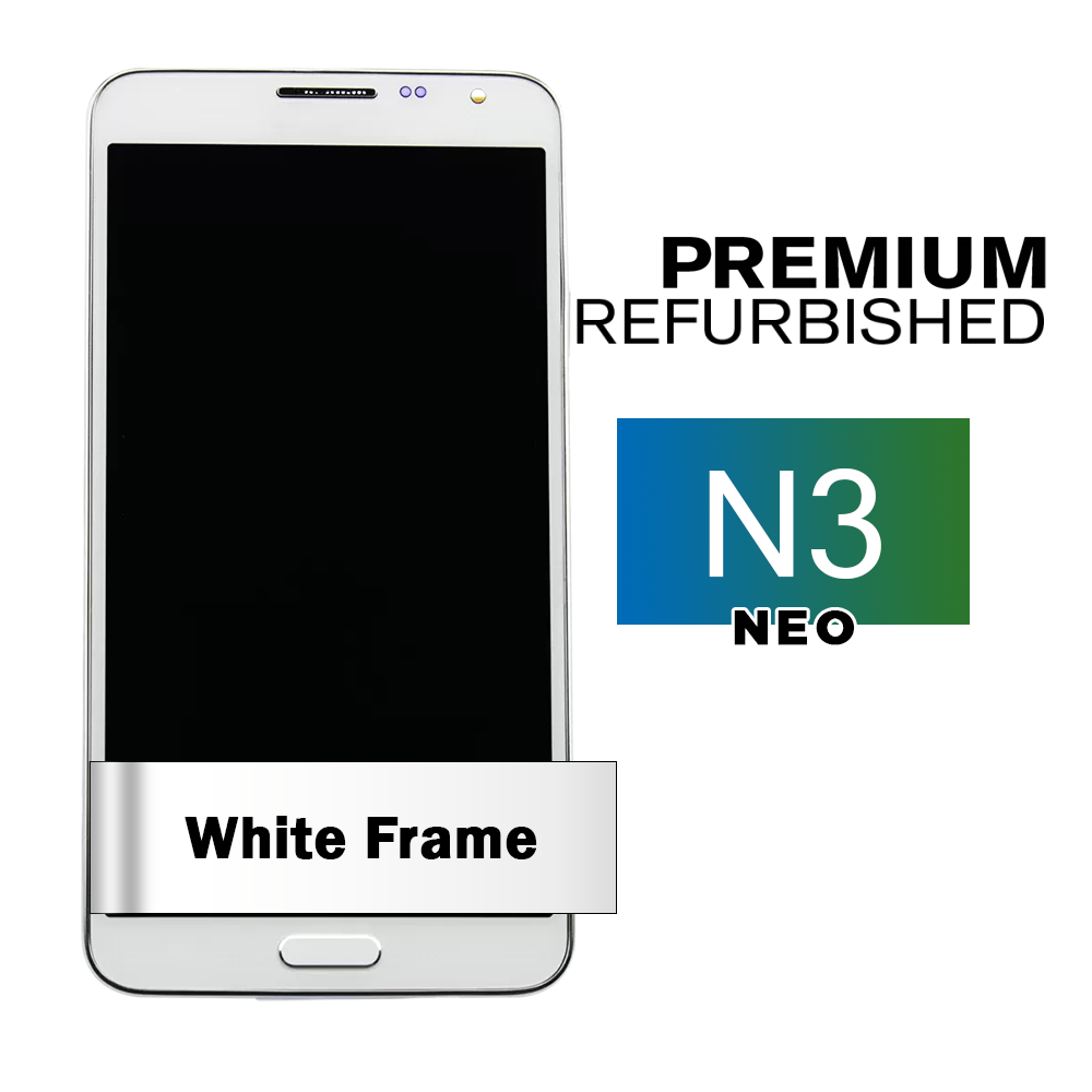 Samsung Galaxy Note 3 Neo N750/N7505 White Display Assembly with Frame