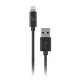 Scosche 6ft. Charge & Sync Black Cable for Lightning USB Devices