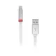 Scosche flatOUT LED 6ft. White Charge and Sync Cable for Lightning Devices