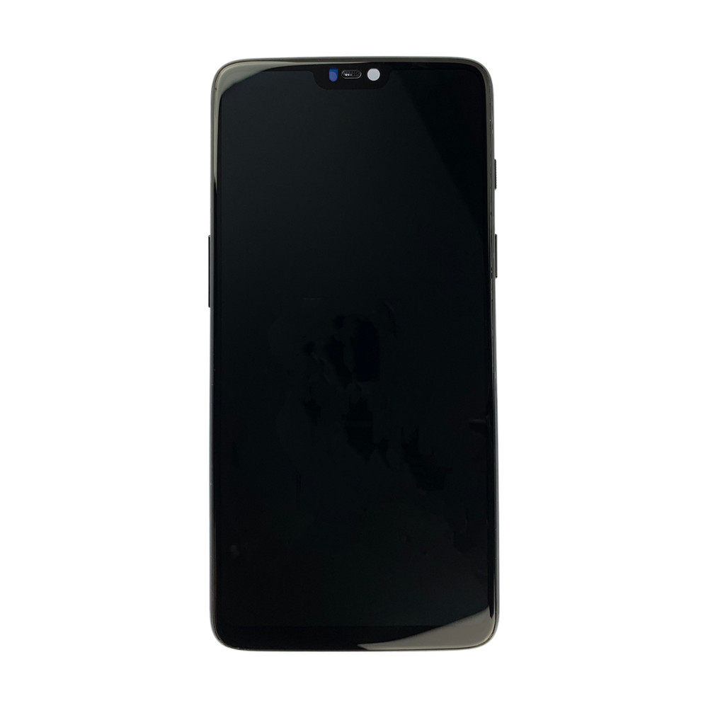 OnePlus 6 (A6000 / A6003) LCD Assembly With Frame - Mirror Black