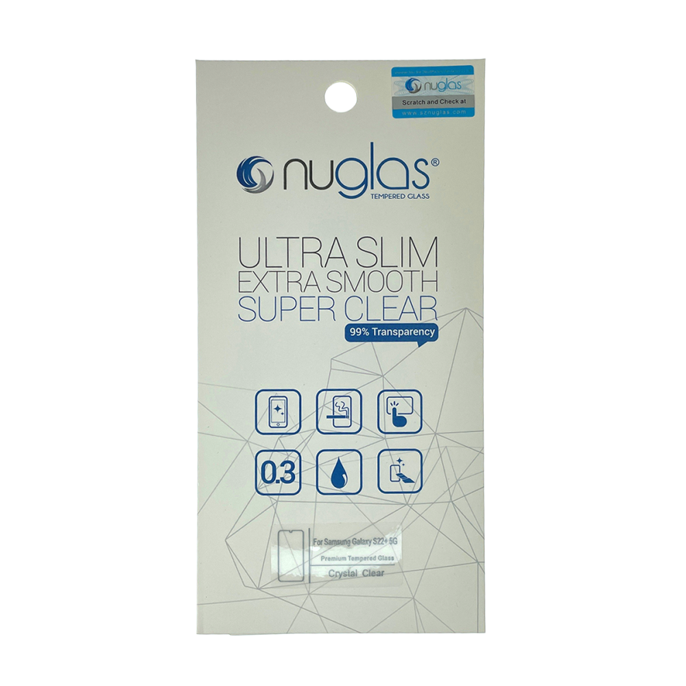 NuGlas Tempered Glass Screen Protector for the Samsung S22 Plus - Clear